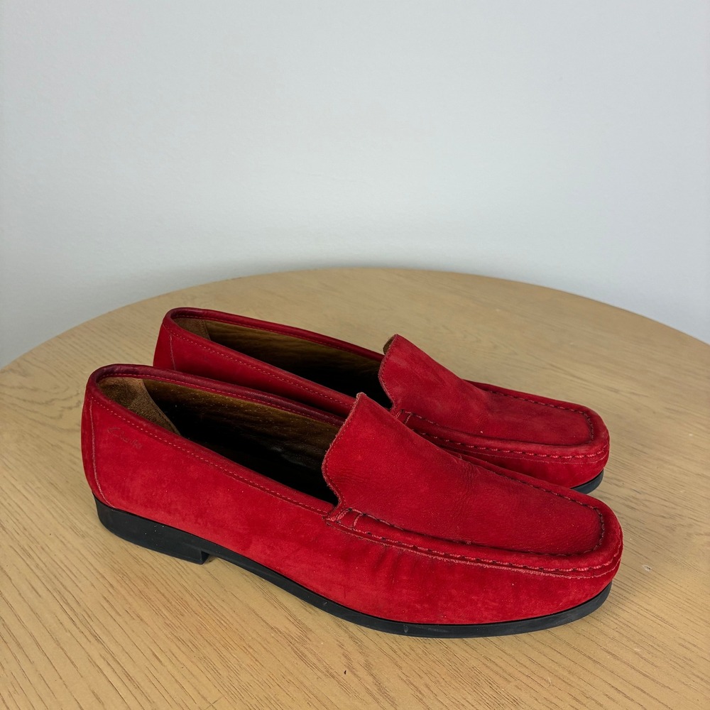 Clarks Flat Square Toe Loafer Women's 8.5 Colorful Office Comfort Support Preppy